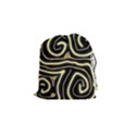 Brown elegant abstraction Drawstring Pouches (Small)  View1