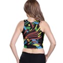 Colorful decorative abstrat design Racer Back Crop Top View2