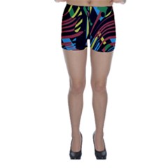 Colorful Decorative Abstrat Design Skinny Shorts by Valentinaart