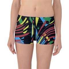 Colorful Decorative Abstrat Design Reversible Boyleg Bikini Bottoms by Valentinaart