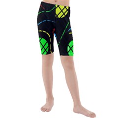 Colorful Design Kid s Mid Length Swim Shorts by Valentinaart