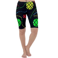 Colorful Design Cropped Leggings  by Valentinaart