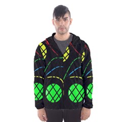 Colorful Design Hooded Wind Breaker (men) by Valentinaart