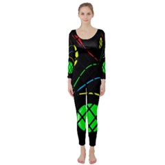 Colorful Design Long Sleeve Catsuit by Valentinaart