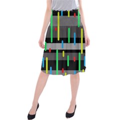 Colorful Pattern Midi Beach Skirt by Valentinaart