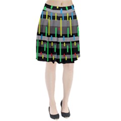 Colorful Pattern Pleated Mesh Skirt by Valentinaart