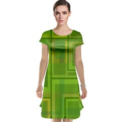 Green Pattern Cap Sleeve Nightdress by Valentinaart