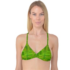 Green Pattern Reversible Tri Bikini Top by Valentinaart