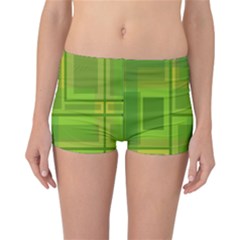 Green Pattern Reversible Boyleg Bikini Bottoms by Valentinaart