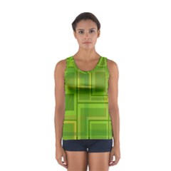 Green Pattern Women s Sport Tank Top  by Valentinaart