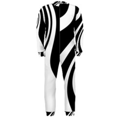 Black And White Pattern Onepiece Jumpsuit (men)  by Valentinaart