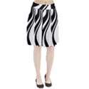 Black and white pattern Pleated Mesh Skirt View1