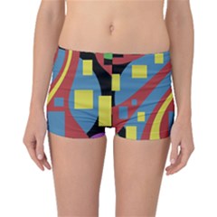 Colorful Abstrac Art Boyleg Bikini Bottoms by Valentinaart