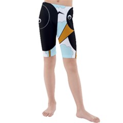 Black Raven Kid s Mid Length Swim Shorts by Valentinaart