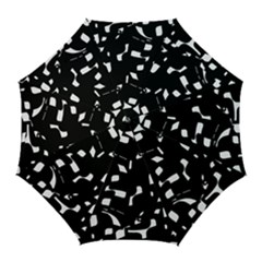 Black And White Pattern Golf Umbrellas by Valentinaart