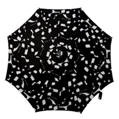 Black And White Pattern Hook Handle Umbrellas (medium) by Valentinaart