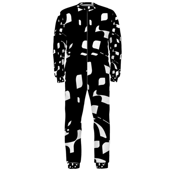 Black and white pattern OnePiece Jumpsuit (Men) 