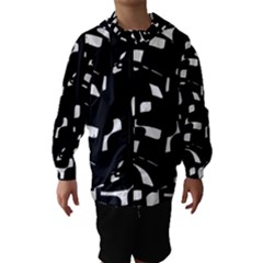 Black And White Pattern Hooded Wind Breaker (kids) by Valentinaart