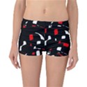 Red, black and white pattern Reversible Boyleg Bikini Bottoms View1