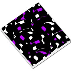 Purple, Black And White Pattern Small Memo Pads