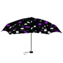 Purple, black and white pattern Mini Folding Umbrellas View3