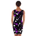 Purple, black and white pattern Wrap Front Bodycon Dress View2