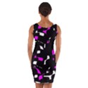 Magenta, black and white pattern Wrap Front Bodycon Dress View2