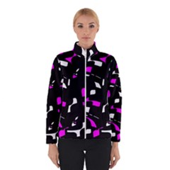 Magenta, Black And White Pattern Winterwear by Valentinaart