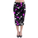 Magenta, black and white pattern Midi Pencil Skirt View1