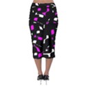 Magenta, black and white pattern Midi Pencil Skirt View2