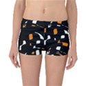 Orange, black and white pattern Reversible Boyleg Bikini Bottoms View1