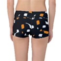 Orange, black and white pattern Reversible Boyleg Bikini Bottoms View2