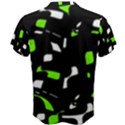 Green, black and white pattern Men s Cotton Tee View2