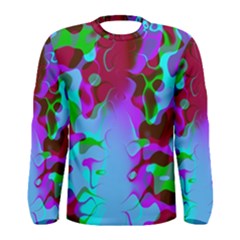 Abstract Colorsplash Men s Long Sleeve Tee