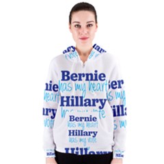 Bernie Has My Heart, Hillary Has My Vote Women s Zipper Hoodie by blueamerica