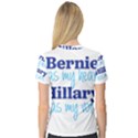 Bernie Has My Heart, Hillary Has My Vote Women s V-Neck Sport Mesh Tee View2