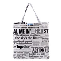 Hillary 2016 Historic Headlines Grocery Tote Bag by blueamerica