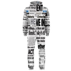 Hillary 2016 Historic Headlines Hooded Jumpsuit (men)  by blueamerica