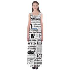 Hillary 2016 Historic Headlines Empire Waist Maxi Dress