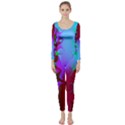 Retro Abstract Colorsplash Long Sleeve Catsuit View1