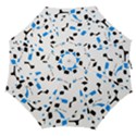 Blue, black and white pattern Straight Umbrellas View1