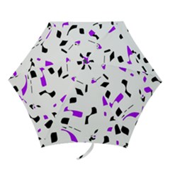 Purple, Black And White Pattern Mini Folding Umbrellas