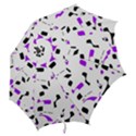 Purple, black and white pattern Hook Handle Umbrellas (Small) View2