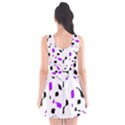 Purple, black and white pattern Scoop Neck Skater Dress View2