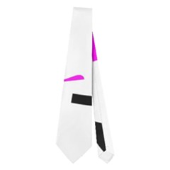 Magenta, Black And White Pattern Neckties (two Side) 