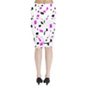 Magenta, black and white pattern Midi Wrap Pencil Skirt View2