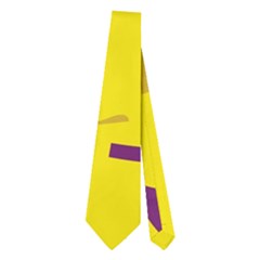 Yellow And Purple Pattern Neckties (two Side)  by Valentinaart