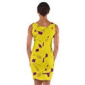 Yellow and purple pattern Wrap Front Bodycon Dress View2