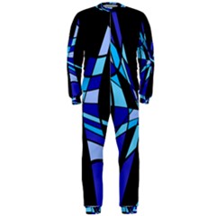 Blue Abstart Design Onepiece Jumpsuit (men)  by Valentinaart