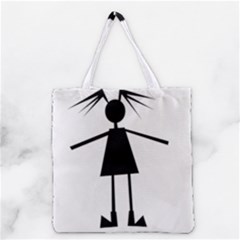 Teenage Girl Grocery Tote Bag by Valentinaart